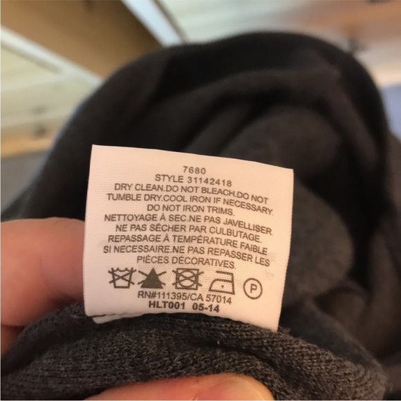 🌈 TORY BURCH Vienna Gray Wool Long Sleeve Dress small - Picture 10 of 12